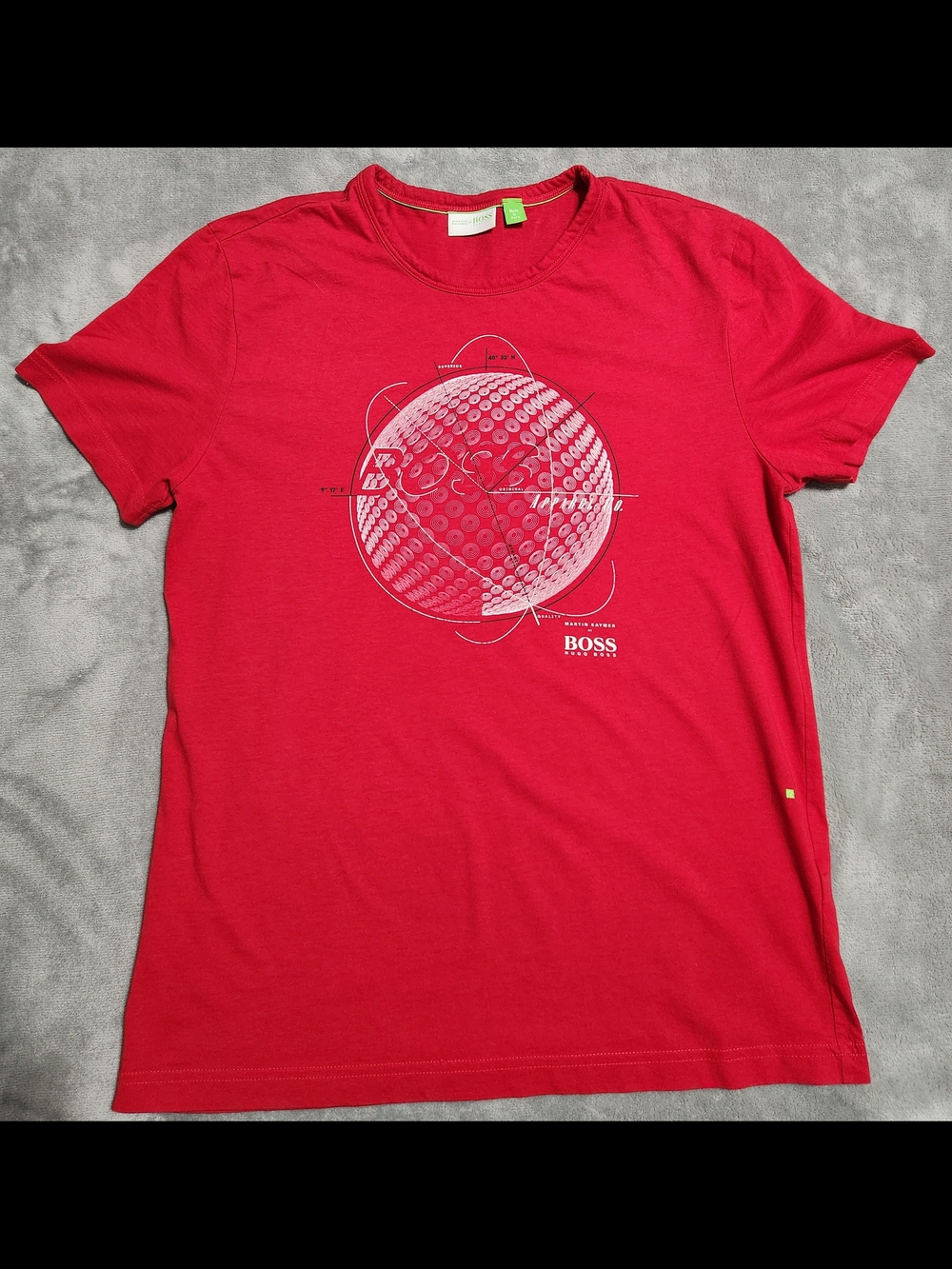 HUGO BOSS Martin Kaymer Red Graphic Tee Medium
